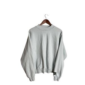 Daily Drills Crewneck Oversized Sweatshirt Light Green Womans XS